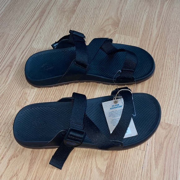 NWT Men’s Chaco Black Lowdown Slide Outdoor Adjustable Strap Sandal / Shoe S11 main image 6